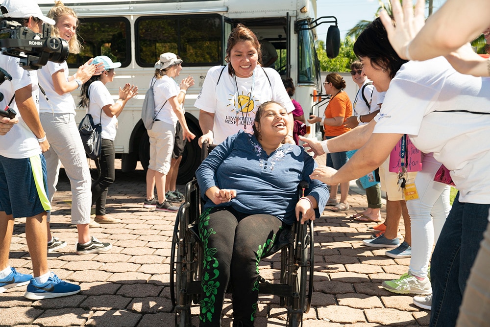 Everyone celebrating at International Family Retreat