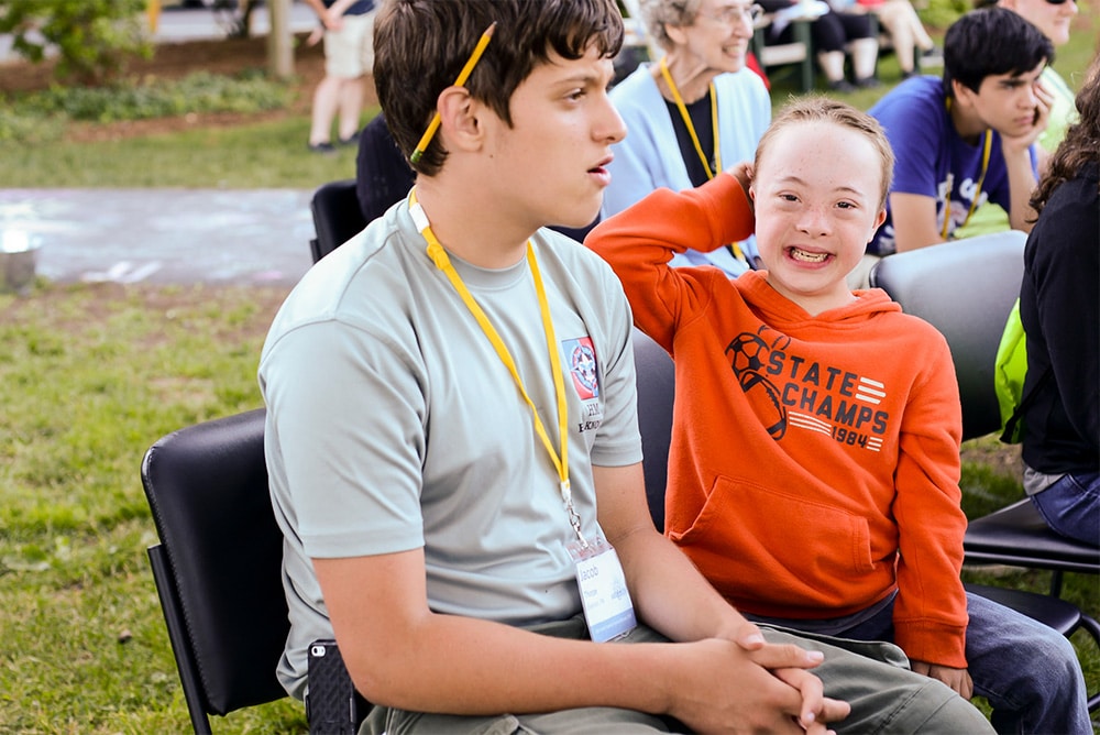 A group of campers at Family Retreat
