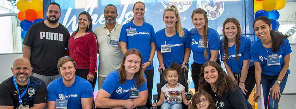 A group of Joni and Friends interns pose for a photo
